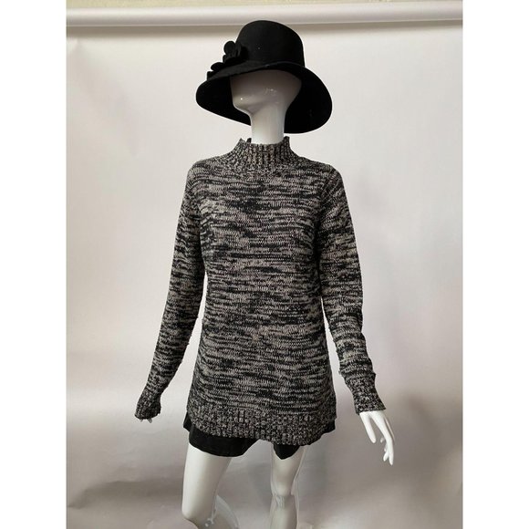 Old Navy Black Heather Sweater Sz Medium - Picture 6 of 8